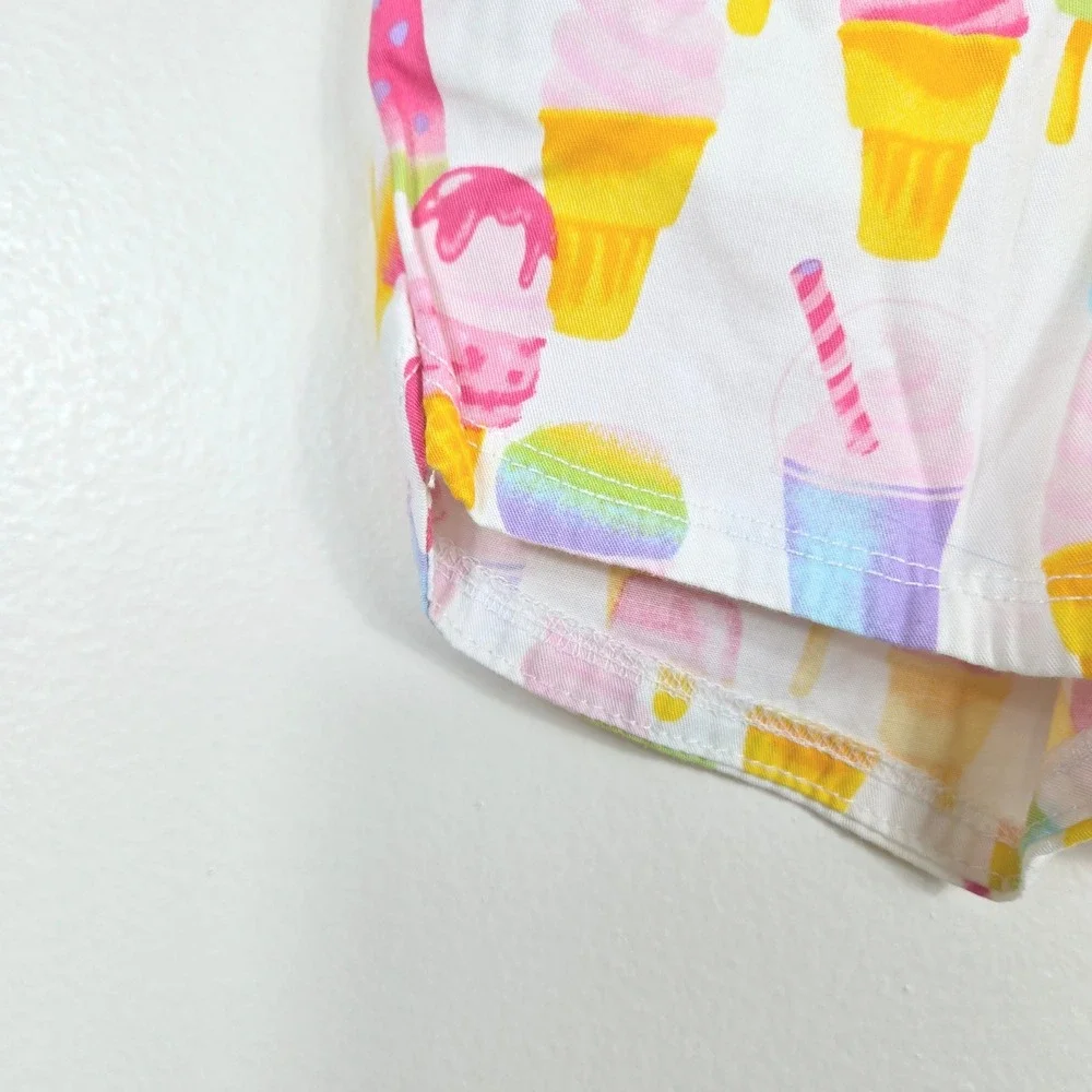 Childrens Place Girls White Rainbow Ice Cream Summer Shorts 3T‎ NEW Whimsical